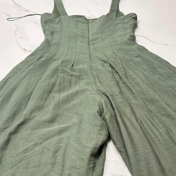 Taylor Forest Green Wide Leg Jumpsuit - Picture 5 of 15